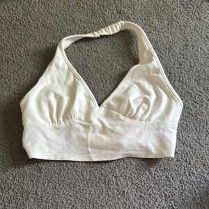 White Halter Bralette